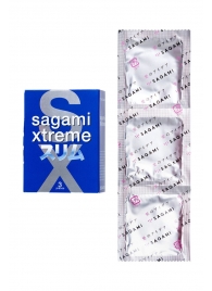 Розовые презервативы Sagami Xtreme FEEL FIT 3D - 3 шт. - Sagami - купить с доставкой в Шахтах