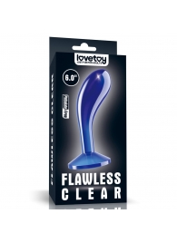 Синяя анальная втулка Flawless Clear Prostate Plug 6.0 - 15 см. - Lovetoy - в Шахтах купить с доставкой