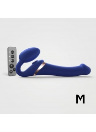 Синий безремневой страпон Multi Orgasm Size M с клиторальной стимуляцией - Strap-on-me - купить с доставкой в Шахтах