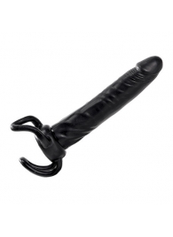 Чёрная насадка-фаллос для двойного проникновения INFLATABLE DILDO SLIM DONG  - 13,5 см. - Toyz4lovers - в Шахтах купить с доставкой