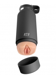Серый мастурбатор в виде бутылки F*ck Flask - Pipedream - в Шахтах купить с доставкой