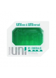 Зеленый мастурбатор-стимулятор Tenga Uni Emerald - Tenga - в Шахтах купить с доставкой
