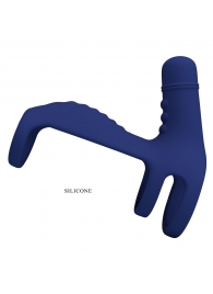 Синяя вибронасадка на пенис Vibrating Penis Sling - Baile - в Шахтах купить с доставкой