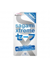 Презервативы Sagami Xtreme Ultrasafe с двойным количеством смазки - 10 шт. - Sagami - купить с доставкой в Шахтах