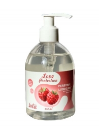 Лубрикант на водной основе Love Protection Raspberry с ароматом малины - 300 мл. - Lola Games - купить с доставкой в Шахтах