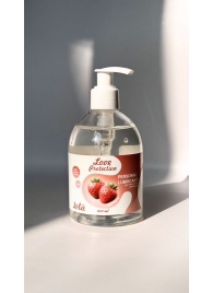 Лубрикант на водной снове Love Protection Strawberry с ароматом клубники - 300 мл. - Lola Games - купить с доставкой в Шахтах