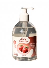 Лубрикант на водной снове Love Protection Strawberry с ароматом клубники - 300 мл. - Lola Games - купить с доставкой в Шахтах