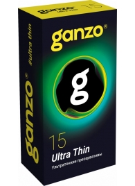 Прозрачные ультратонкие презервативы Ganzo Ultra thin - 15 шт. - Ganzo - купить с доставкой в Шахтах