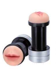 Двусторонний мастурбатор REALSTUFF 2 IN 1 HUMMER MOUTH   VAGINA - ротик и вагина - Dream Toys - в Шахтах купить с доставкой