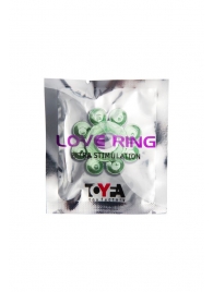 Зеленое эрекционное кольцо-цветок - Toyfa Basic - в Шахтах купить с доставкой