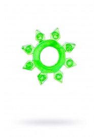 Зеленое эрекционное кольцо-звезда - Toyfa Basic - в Шахтах купить с доставкой