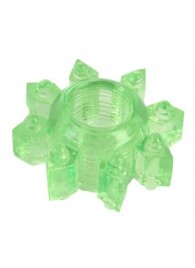 Зеленое эрекционное кольцо-звезда - Toyfa Basic - в Шахтах купить с доставкой