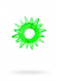 Зеленое эрекционное кольцо-солнце - Toyfa Basic - в Шахтах купить с доставкой
