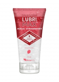 Интимный гель-смазка на водной основе Lubrimax Magic Strawberry - 75 мл. - ИнтелБИО - купить с доставкой в Шахтах
