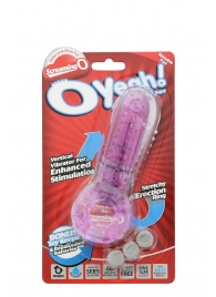Фиолетовое эрекционное кольцо с вибрацией и пальчиком OYEAH PURPLE - Screaming O - в Шахтах купить с доставкой
