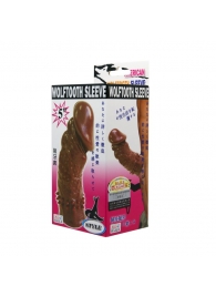 Коричневая насадка на пенис Wolftooth Sleeve - 13 см. - Baile - в Шахтах купить с доставкой