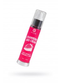 Массажное масло 2-в-1 с разогревающим эффектом и вкусом клубники со сливками - 50 мл. - Secret Play - купить с доставкой в Шахтах
