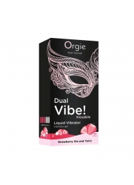 Съедобный жидкий вибратор Dual Vibe! со вкусом клубничного джина с тоником - 15 мл. - ORGIE - купить с доставкой в Шахтах