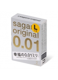 Презервативы Sagami Original 0.01 L-size увеличенного размера - 2 шт. - Sagami - купить с доставкой в Шахтах