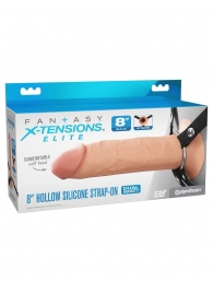 Полый страпон на ремнях 8’’ Hollow Silicone Strap-on - Pipedream - купить с доставкой в Шахтах