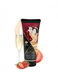 Массажный крем для тела с ароматом клубники и шампанского Sparkling Strawberry Wine - 200 мл. - Shunga - купить с доставкой в Шахтах