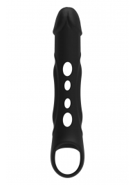 Черная насадка-удлинитель Vibrating Extender With Remote с вибрацией - Dream Toys - в Шахтах купить с доставкой