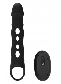 Черная насадка-удлинитель Vibrating Extender With Remote с вибрацией - Dream Toys - в Шахтах купить с доставкой