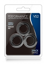 Набор из 3 черных эрекционных колец Black Small Penis Rings - Blush Novelties - в Шахтах купить с доставкой