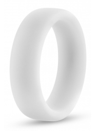 Белое люминесцентное эрекционное кольцо Silicone Glo Cock Ring - Blush Novelties - в Шахтах купить с доставкой