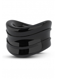 Черное эрекционное кольцо на мошонку Beef Ball Stretcher Snug - Blush Novelties - в Шахтах купить с доставкой