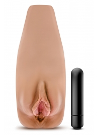 Маструбатор-вагина с вибрацией Soft   Wet Renata Realistic Tan Masturbator - Blush Novelties - в Шахтах купить с доставкой