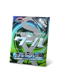 Презерватив Sagami Xtreme Mint с ароматом мяты - 1 шт. - Sagami - купить с доставкой в Шахтах