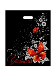 Черный пакет Glamour с вырубной ручкой (38х47 см) - Сима-Ленд - купить с доставкой в Шахтах