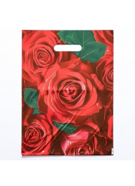 Пакет с цветочным принтом и вырубной ручкой (30х40 см) - Сима-Ленд - купить с доставкой в Шахтах