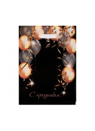 Пакет с вырубной ручкой и принтом в виде шариков (30х40 см) - Сима-Ленд - купить с доставкой в Шахтах