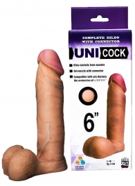Насадка для страпона фаллической формы UNICOCK 6  - 18 см. - LOVETOY (А-Полимер) - купить с доставкой в Шахтах