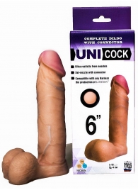 Насадка для страпона фаллической формы UNICOCK 6  - 18 см. - LOVETOY (А-Полимер) - купить с доставкой в Шахтах