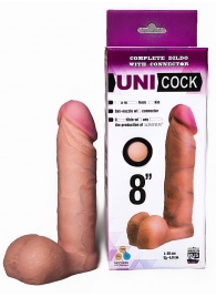 Фаллическая насадка для страпона UNICOCK 8  - 20 см. - LOVETOY (А-Полимер) - купить с доставкой в Шахтах