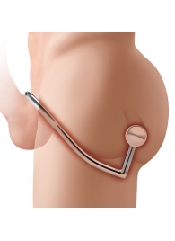 Кольцо на пенис с анальным стимулятором Stainless Steel Anal Hook   Cock Ring - BlueLine - в Шахтах купить с доставкой