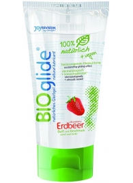Гель-смазка на водной основе с ароматом клубники BioGlide - 80 мл. - Joy Division - купить с доставкой в Шахтах