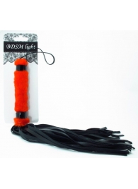 Нежная плеть с красным мехом BDSM Light - 43 см. - БДСМ Арсенал - купить с доставкой в Шахтах