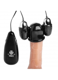 Черная стимулирующая насадка для головки полового члена Multi Speed Vibrating Penis Head Teaser - XR Brands - в Шахтах купить с доставкой