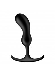 Черный массажер простаты с утяжелителями Premium Silicone Weighted Prostate Plug Medium - 16,3 см. - XR Brands - в Шахтах купить с доставкой