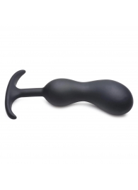 Черный массажер простаты с утяжелителями Premium Silicone Weighted Prostate Plug Large - 18,8 см. - XR Brands - в Шахтах купить с доставкой