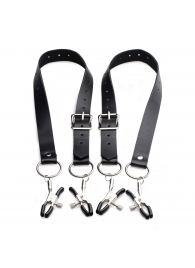 Ремни с зажимами для половых губ Spread Labia Spreader Straps with Clamps - XR Brands - купить с доставкой в Шахтах