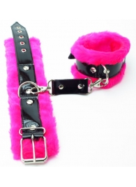 Оковы на ноги с розовым мехом BDSM Light - БДСМ Арсенал - купить с доставкой в Шахтах