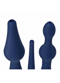 Набор из 3 универсальных насадок для анального душа Universal 3 Piece Silicone Enema Attachment Set - XR Brands - купить с доставкой в Шахтах