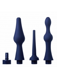 Набор из 3 универсальных насадок для анального душа Universal 3 Piece Silicone Enema Attachment Set - XR Brands - купить с доставкой в Шахтах