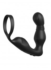 Черный вибростимулятор простаты с эрекционным кольцом Ass-Gasm Pro P-Spot Milker - Pipedream - в Шахтах купить с доставкой