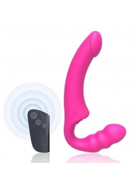Розовый безремневой страпон Straples Strap-On Dildo - Erokay - купить с доставкой в Шахтах